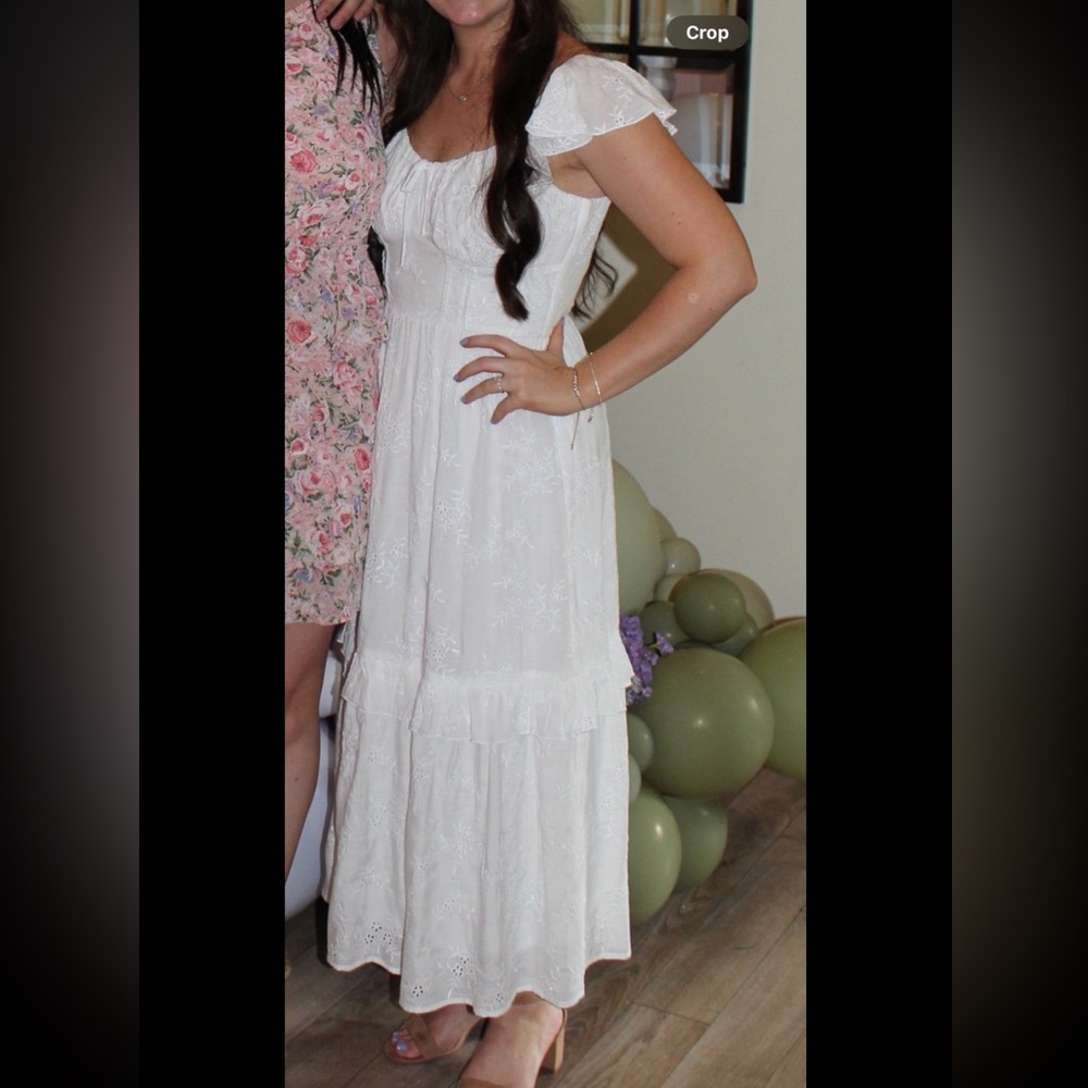 Francesca's Collections White Midi Dress - Picture 3 of 6